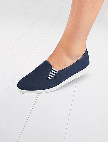 Mocassins toile largeur confort