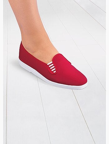 Mocassins toile largeur confort
