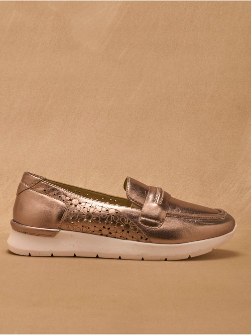 Mocassins tout cuir motifs ajourés - PEDICONFORT - Kiabi