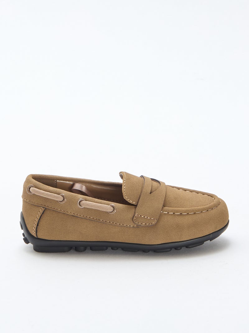 Mocassins unis Marron - Kiabi