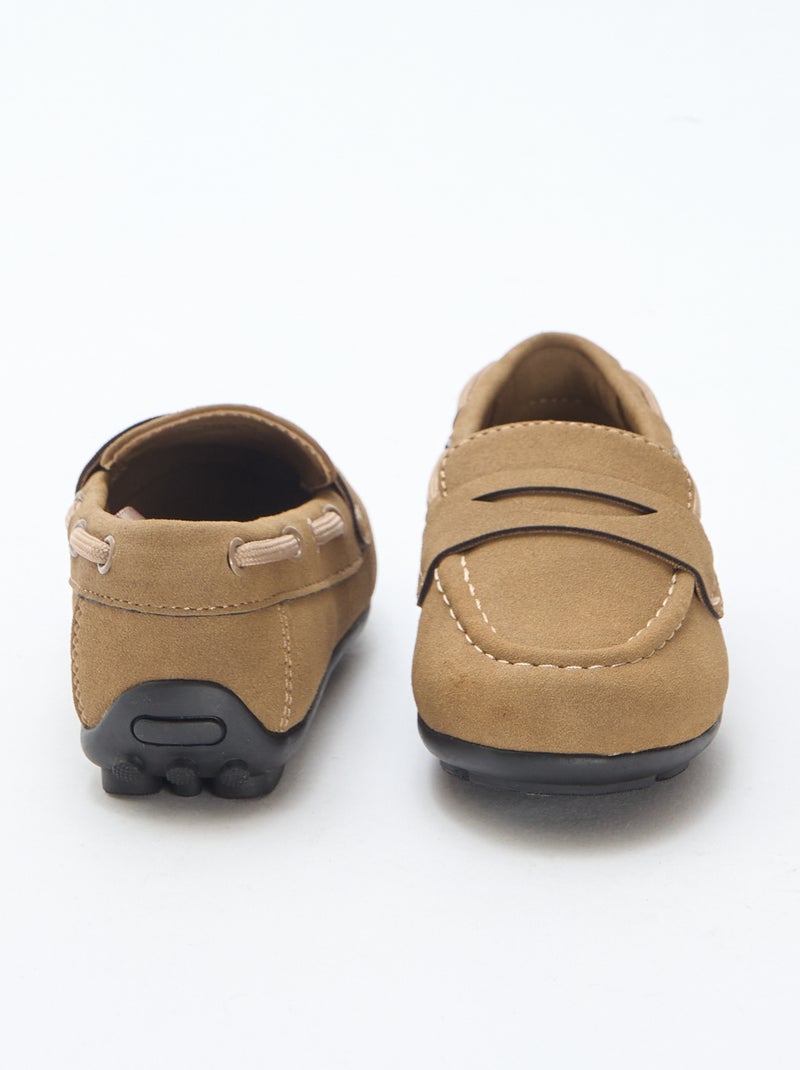 Mocassins unis Marron - Kiabi