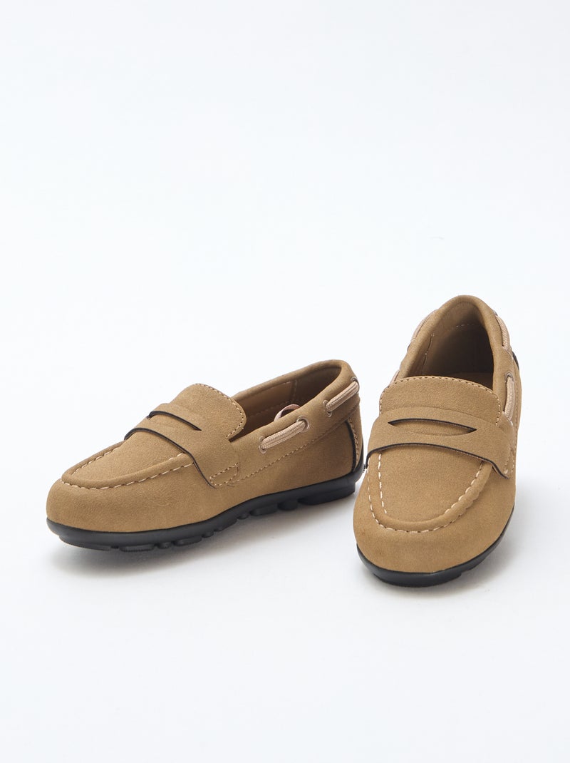 Mocassins unis Marron - Kiabi