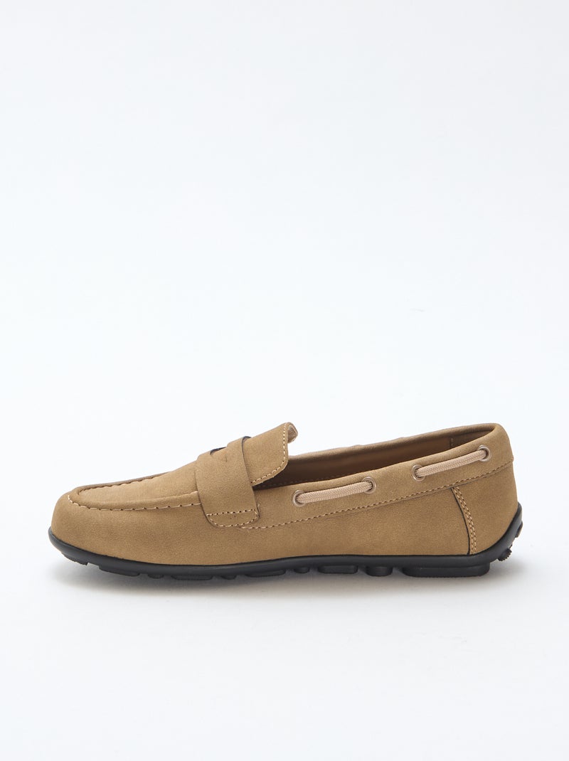 Mocassins unis Marron - Kiabi