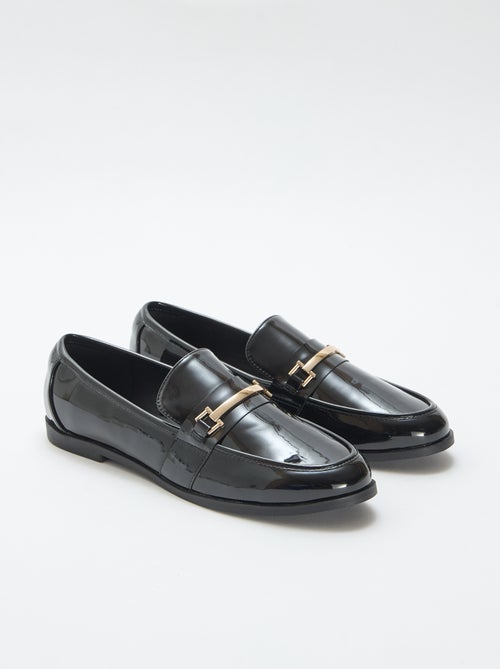 Mocassins vernies avec bijoux dorés fantaisies - Kiabi