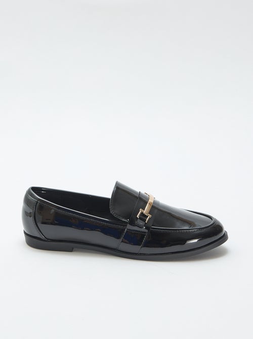 Mocassins vernies avec bijoux dorés fantaisies - Kiabi