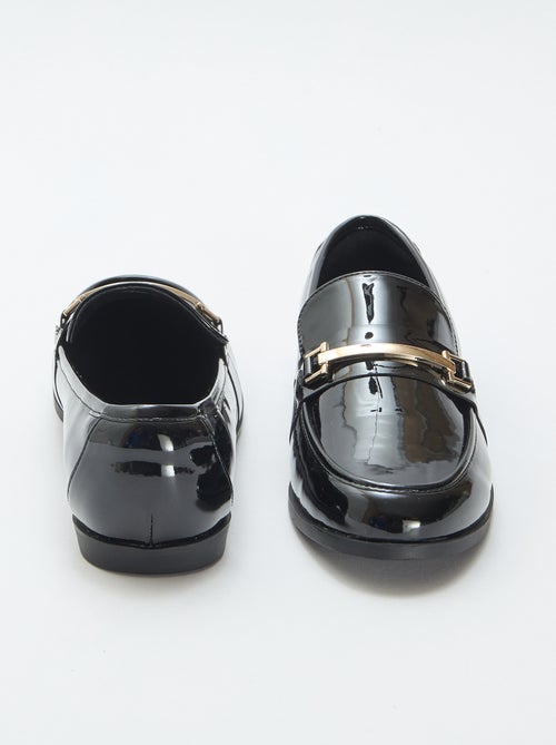 Mocassins vernies avec bijoux dorés fantaisies - Kiabi