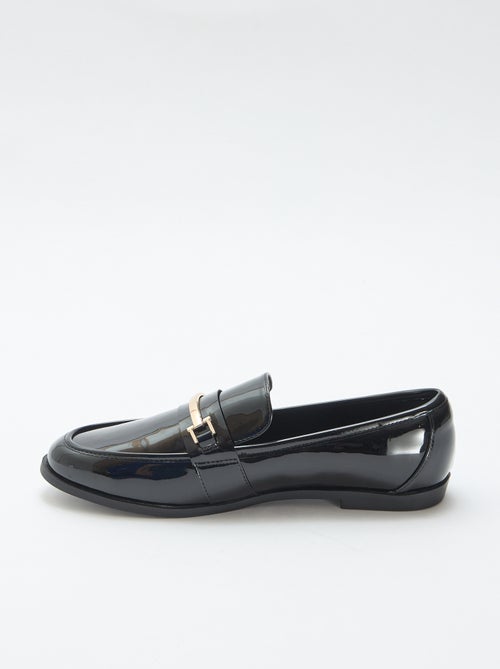 Mocassins vernies avec bijoux dorés fantaisies - Kiabi