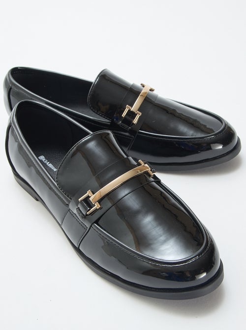 Mocassins vernies avec bijoux dorés fantaisies - Kiabi