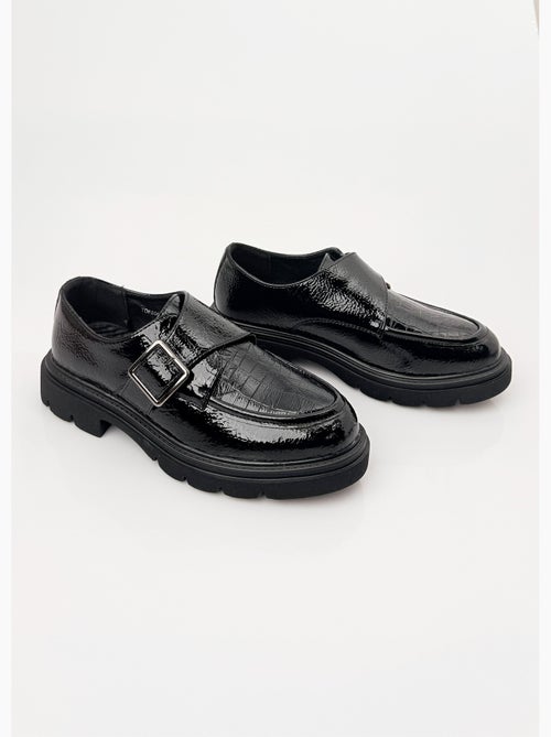 Mocassins vernis à boucle semelle chunky - afibel - Kiabi