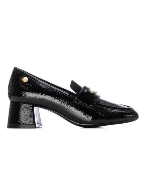 Mocassins vernis à talon large femme - Kiabi