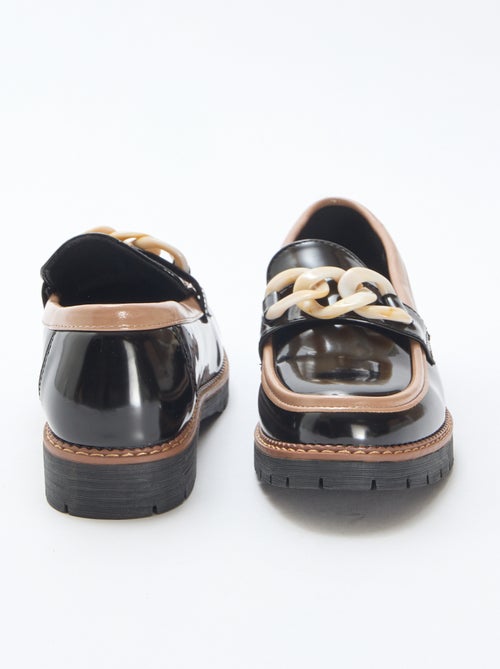 Mocassins vernis bicolore - Kiabi