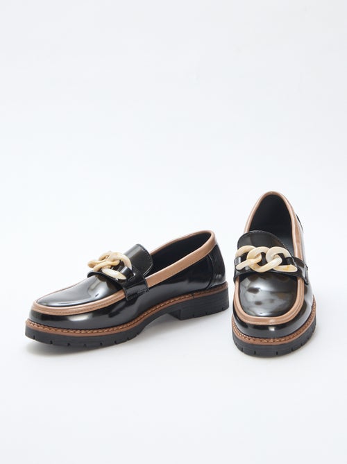 Mocassins vernis bicolore - Kiabi
