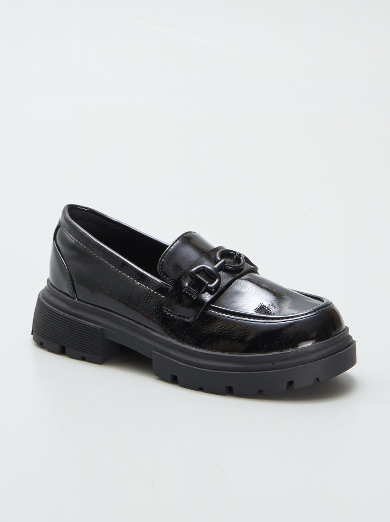 Mocassins vernis noir - Kiabi
