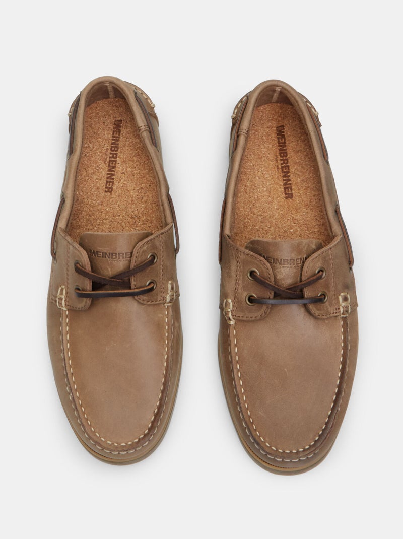 Mocassins Weinbrenner en cuir BATA Beige - Kiabi