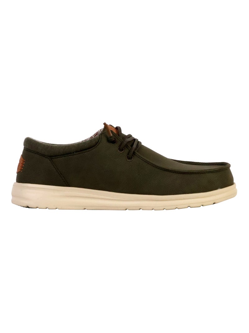 Moccassin à Lacets Hey Dude Paul Classic Vert - Kiabi