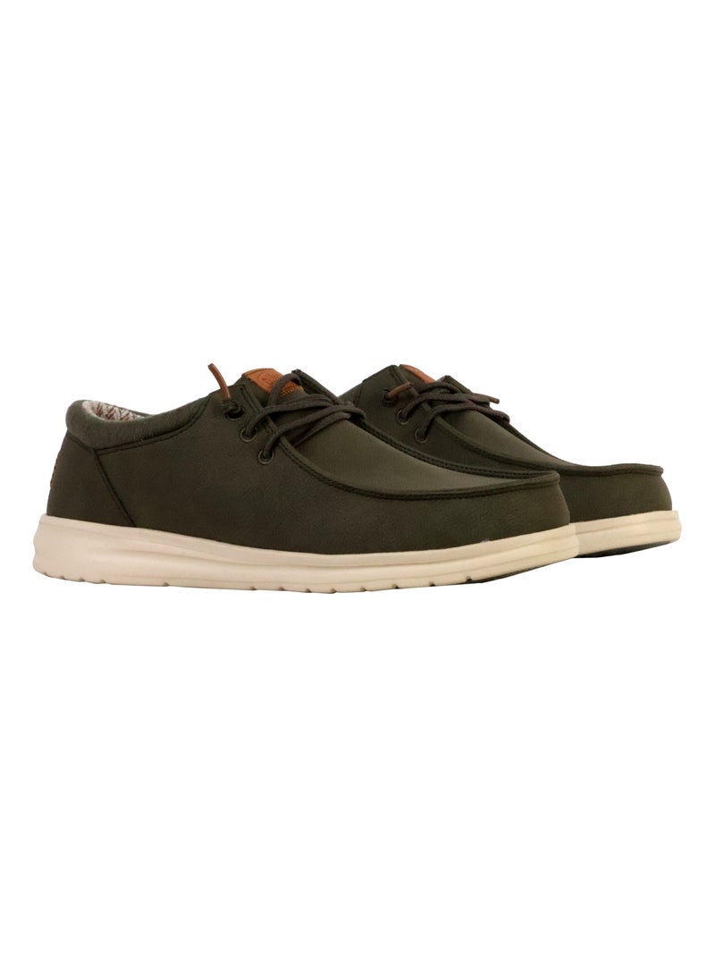 Moccassin à Lacets Hey Dude Paul Classic Vert - Kiabi