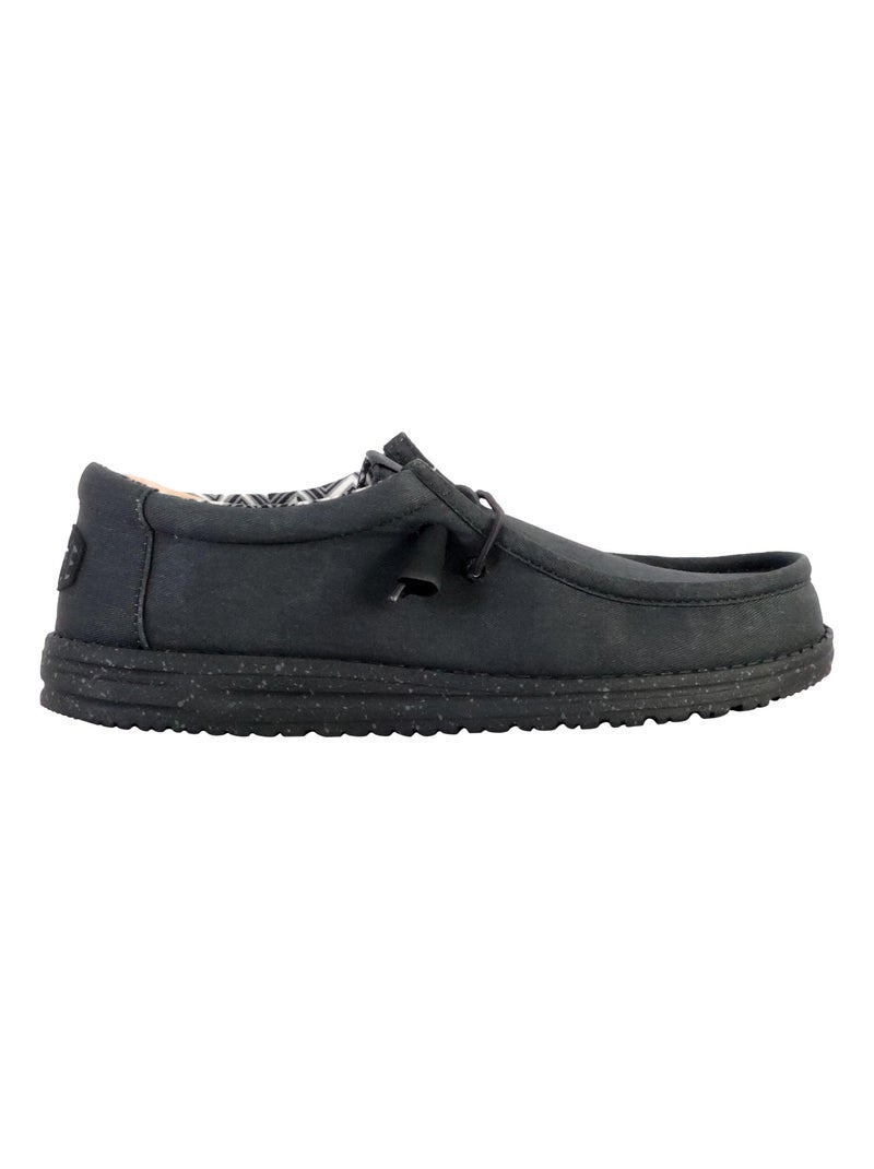 Moccassin à Lacets Hey Dude Wally Braided Noir - Kiabi