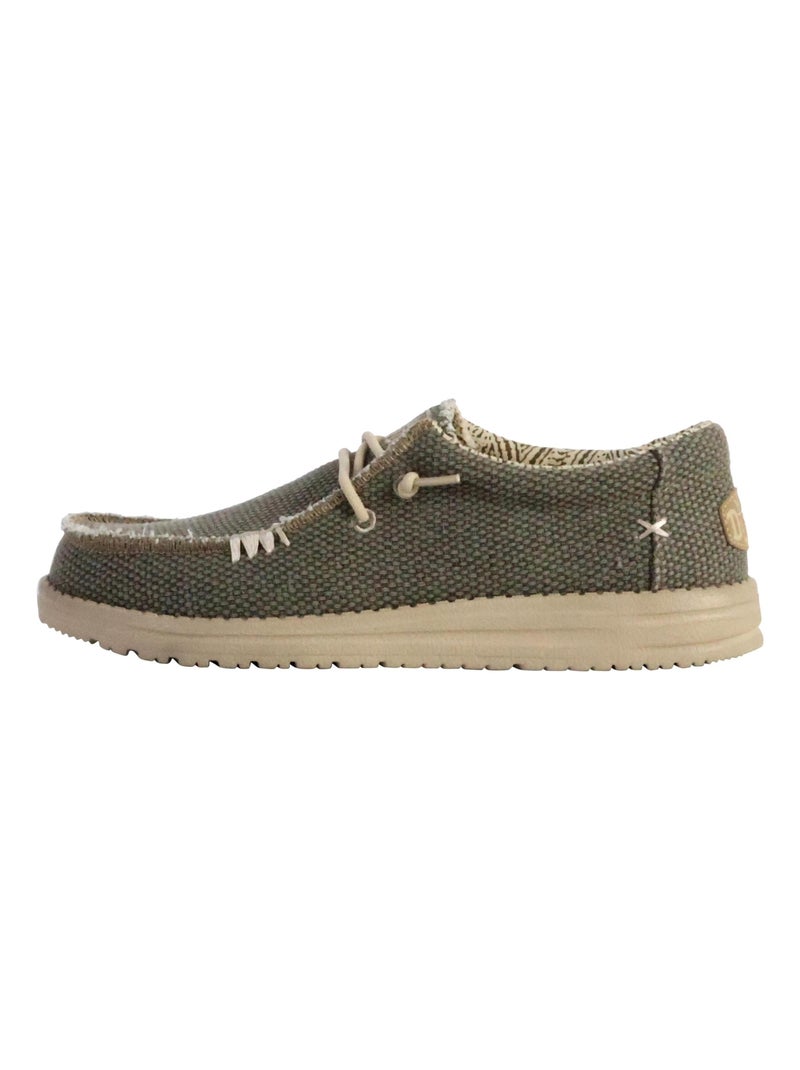 Moccassin à Lacets Hey Dude Wally Braided Vert - Kiabi