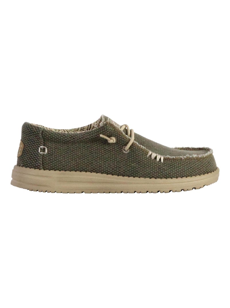 Moccassin à Lacets Hey Dude Wally Braided Vert - Kiabi