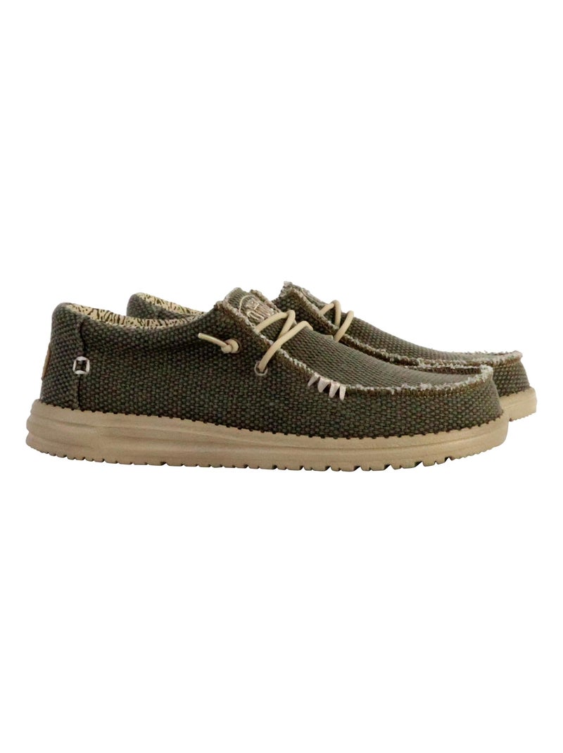 Moccassin à Lacets Hey Dude Wally Braided Vert - Kiabi