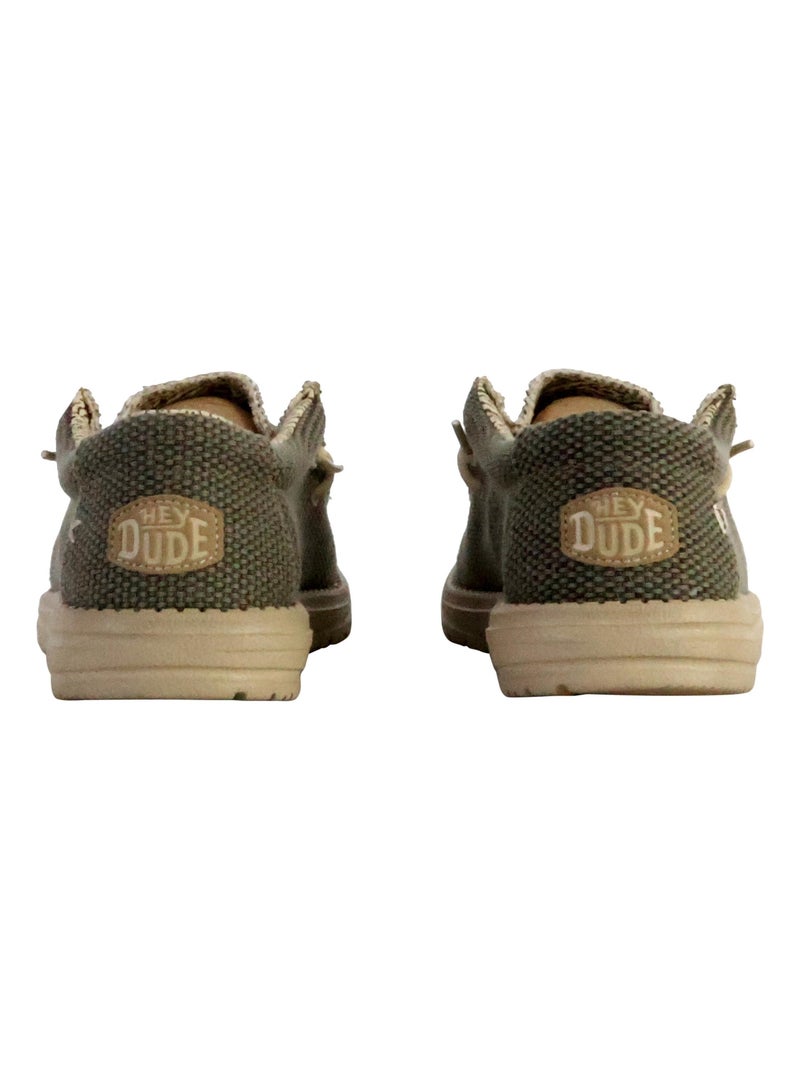 Moccassin à Lacets Hey Dude Wally Braided Vert - Kiabi