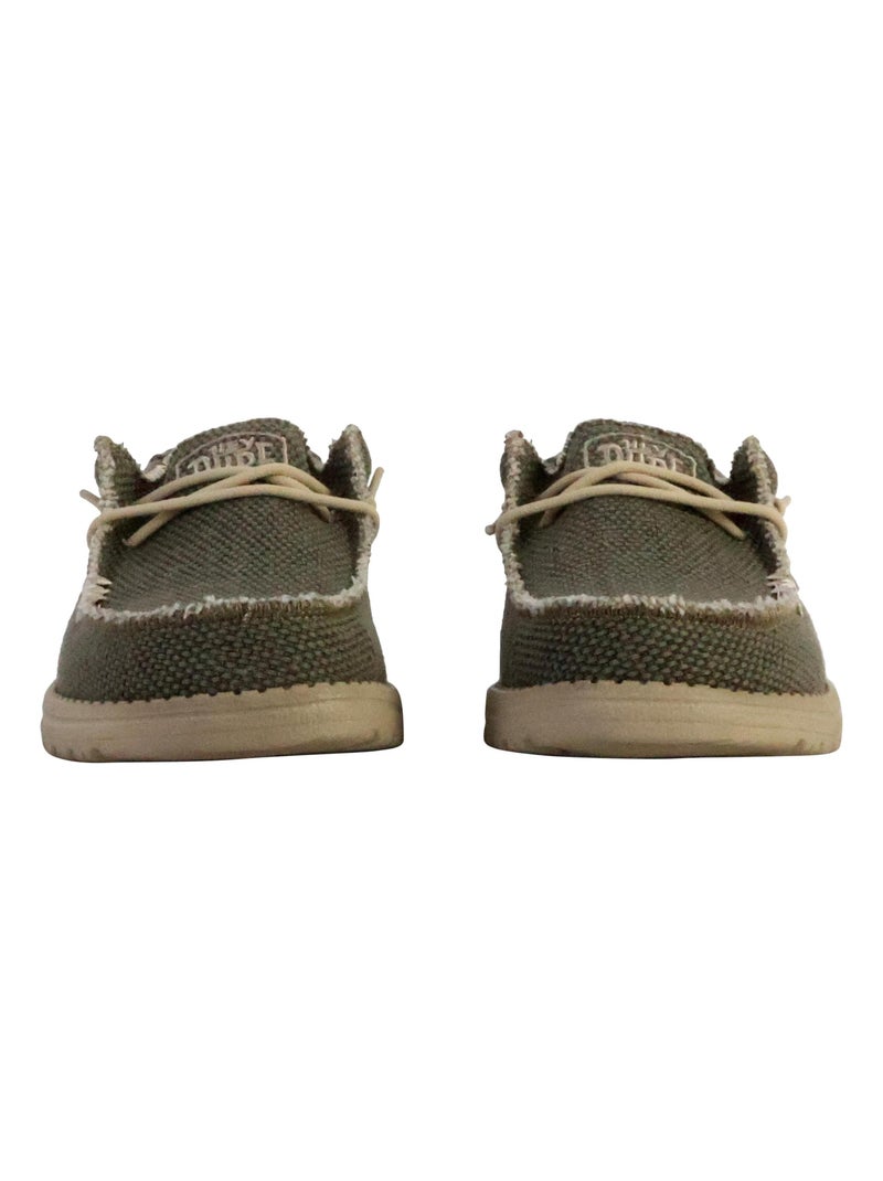 Moccassin à Lacets Hey Dude Wally Braided Vert - Kiabi