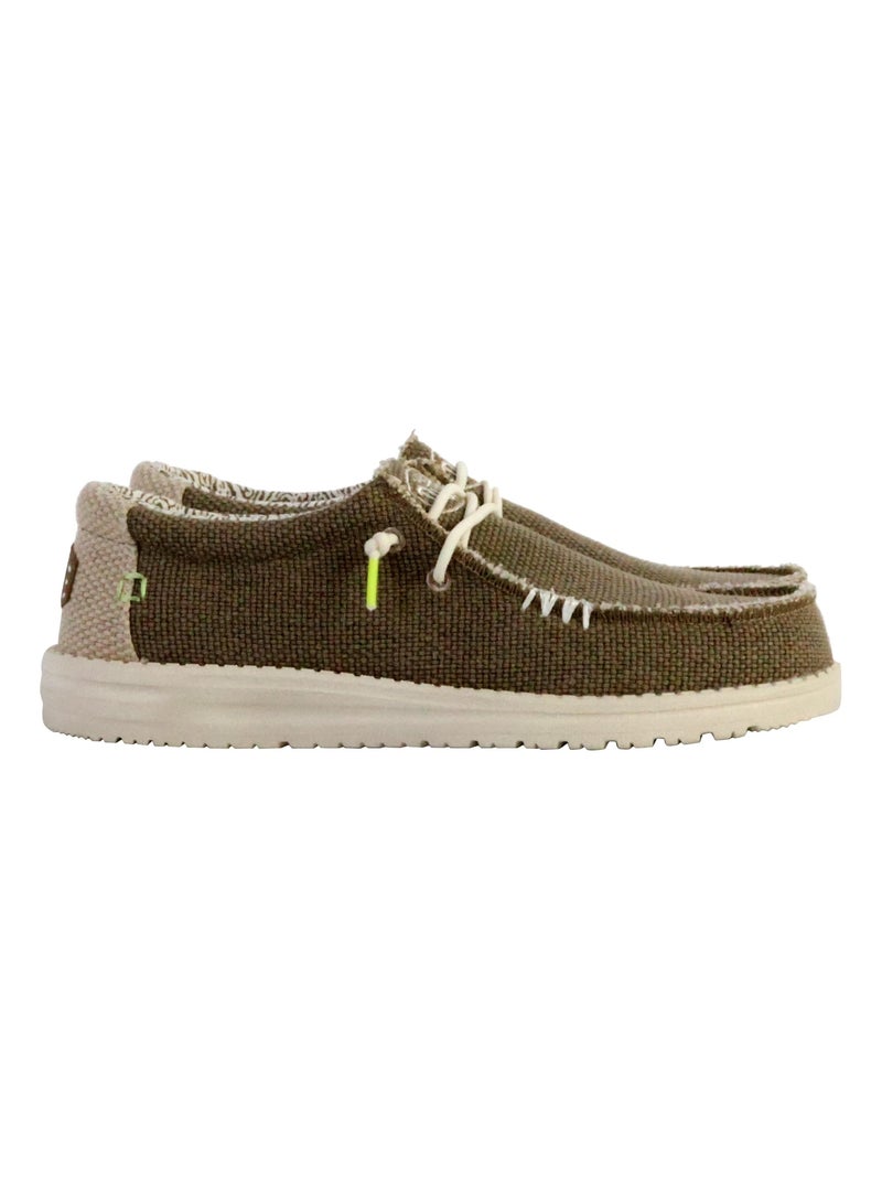 Moccassin à Lacets Hey Dude Wally Braided Vert - Kiabi