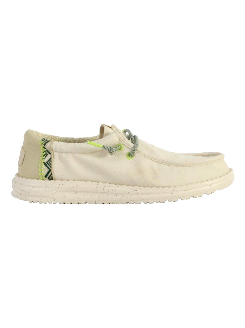 Moccassin à Lacets Hey Dude Wally Coastline Blanc - Kiabi