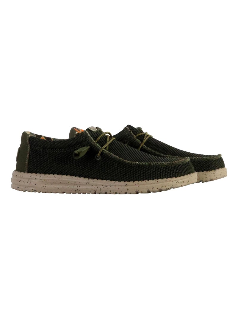 Moccassin à Lacets Hey Dude Wally Sox Stitch Vert - Kiabi
