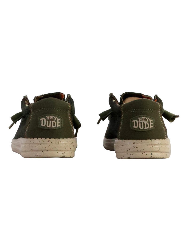Moccassin à Lacets Hey Dude Wally Sox Stitch Vert - Kiabi