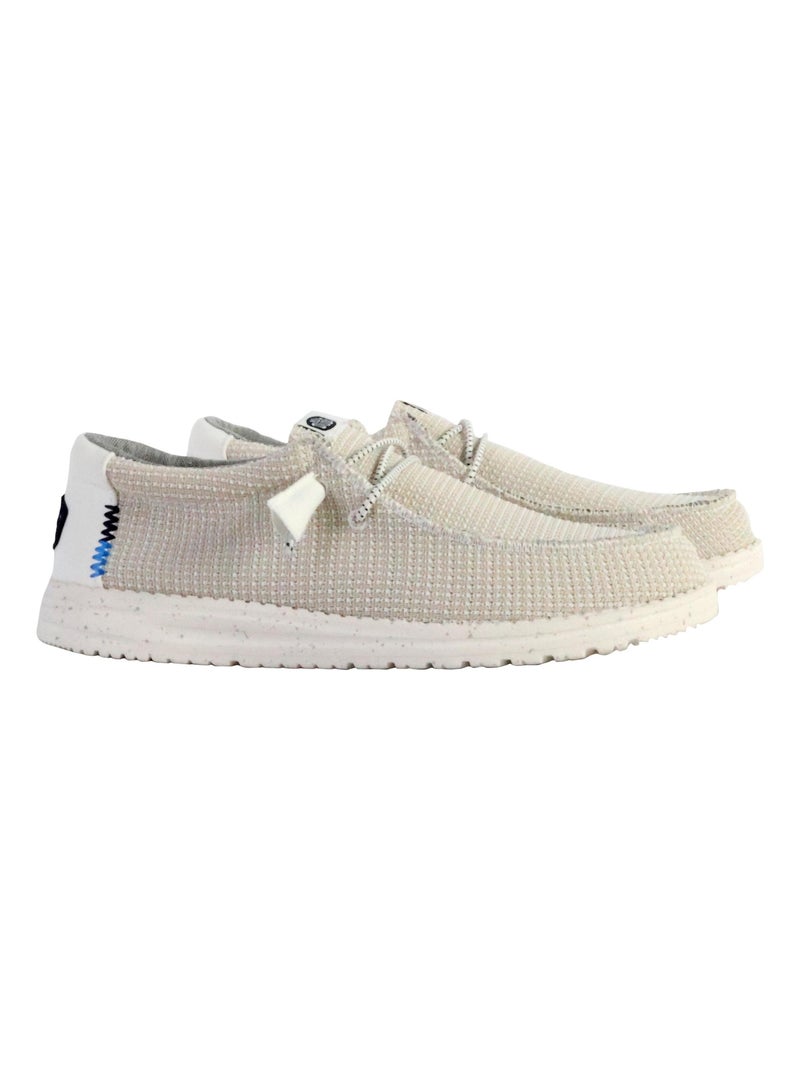 Moccassin à Lacets Hey Dude Wally Sport Mesh Bleu - Kiabi