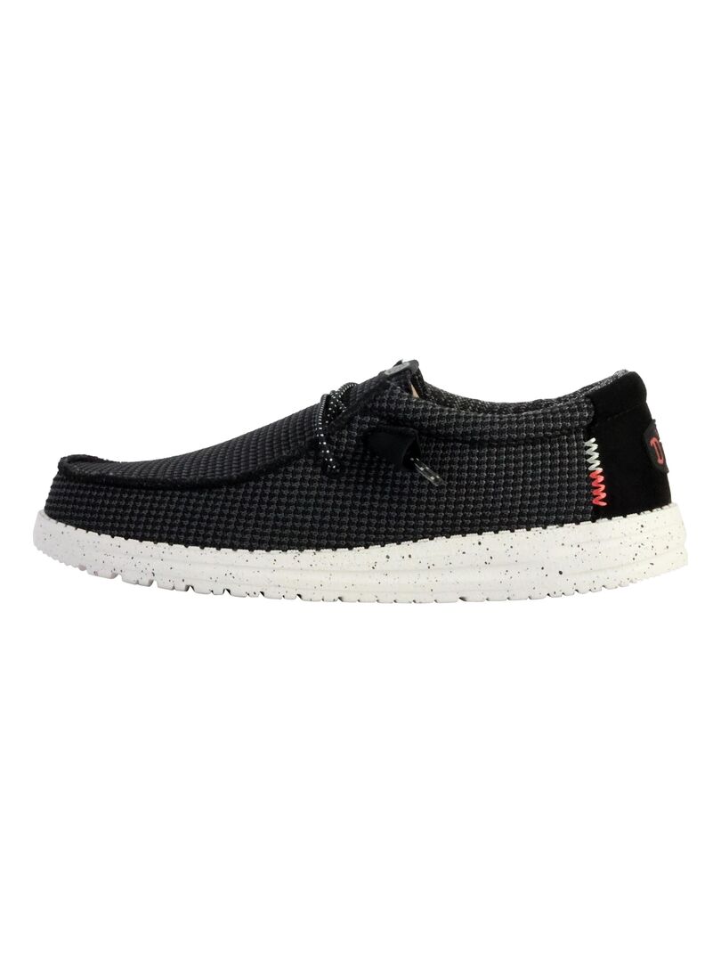 Moccassin à Lacets Hey Dude Wally Sport Mesh Noir - Kiabi