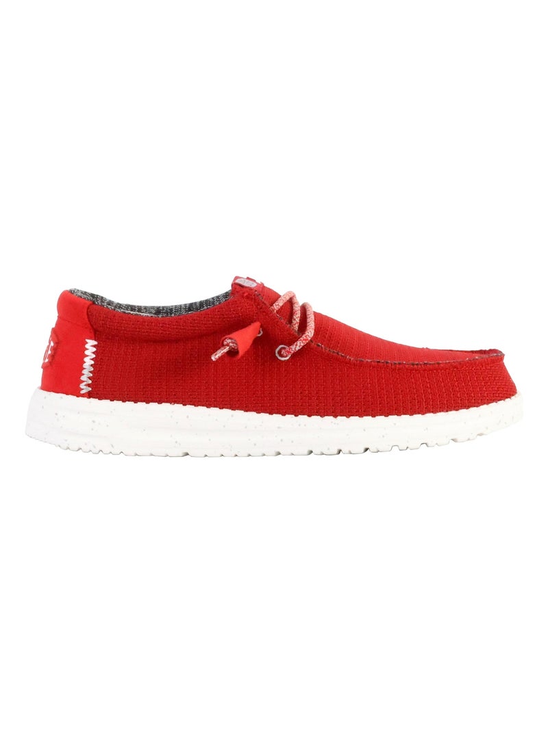 Moccassin à Lacets Hey Dude Wally Sport Mesh Rouge - Kiabi