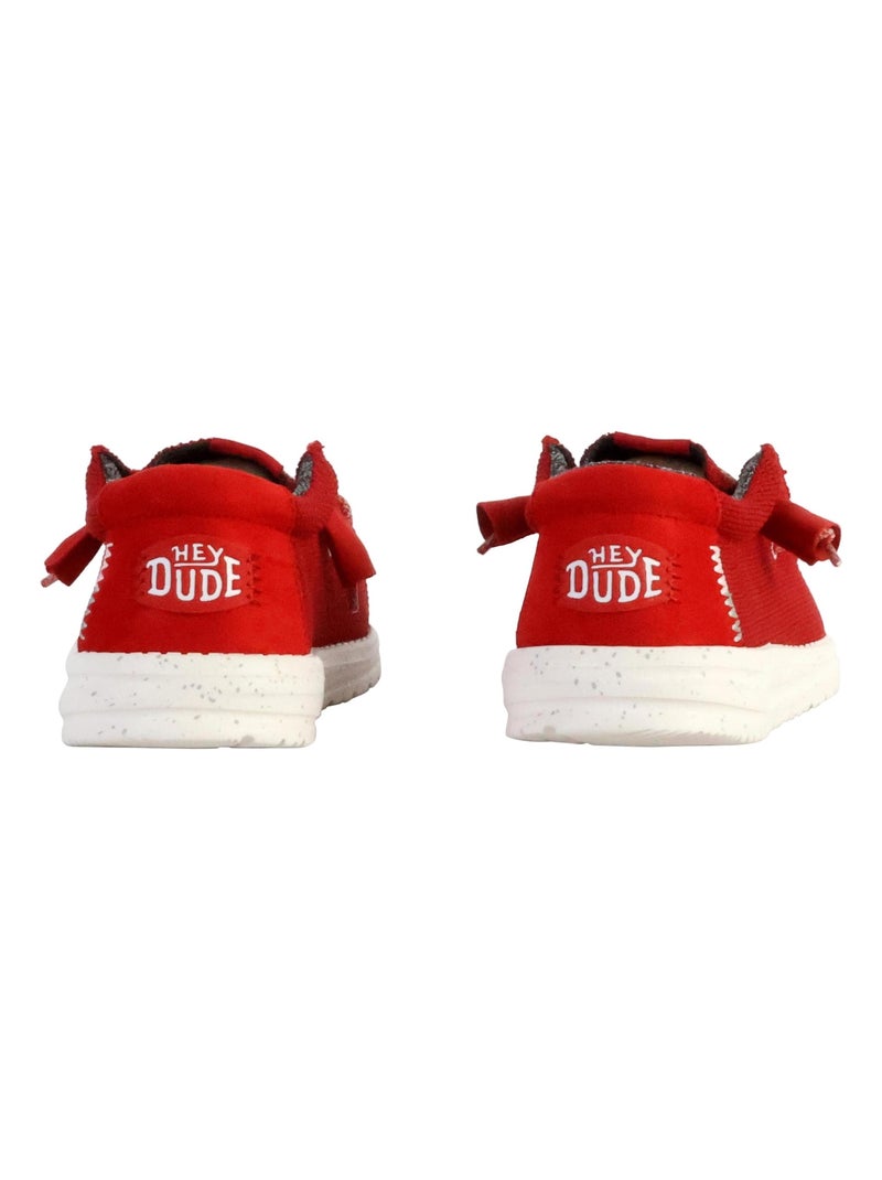 Moccassin à Lacets Hey Dude Wally Sport Mesh Rouge - Kiabi