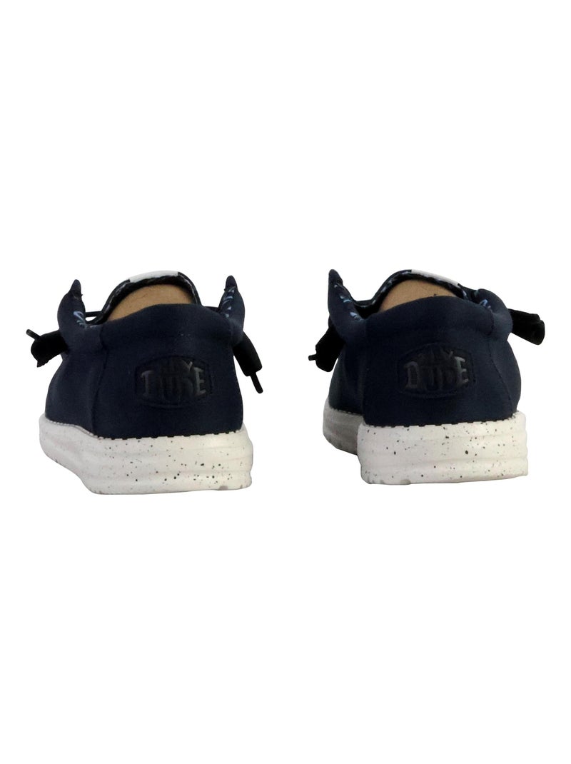 Moccassin à Lacets Hey Dude Wally Stretch Canvas Bleu - Kiabi