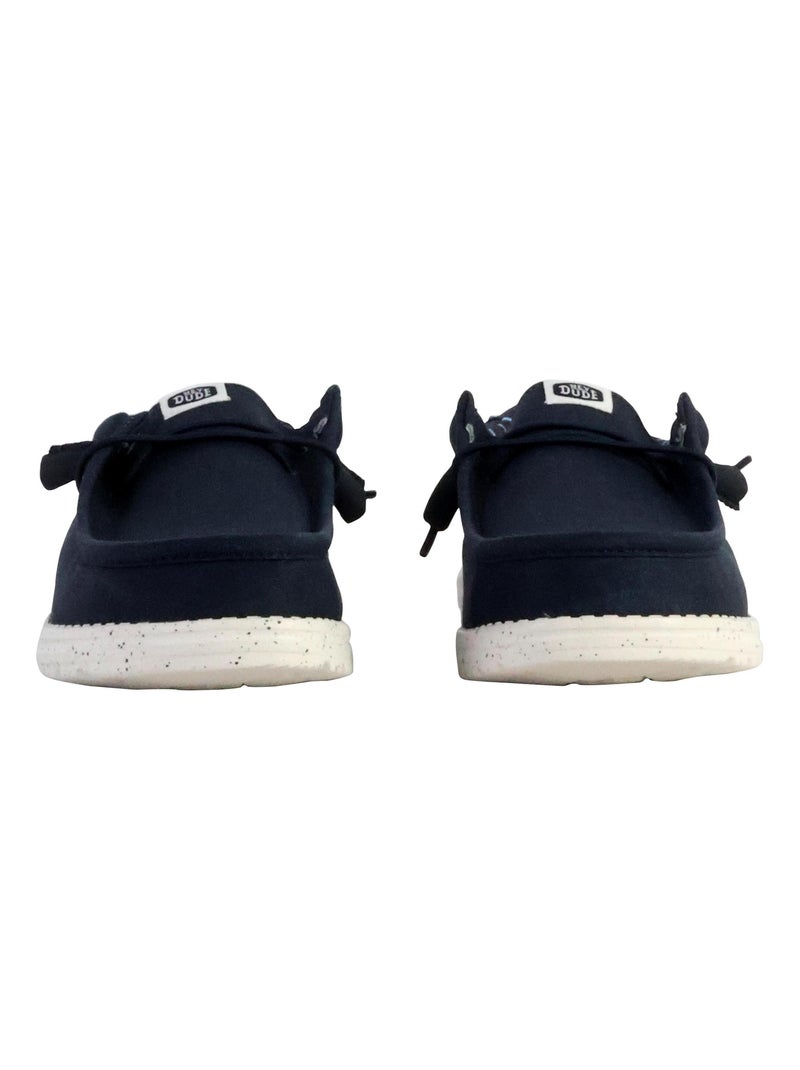 Moccassin à Lacets Hey Dude Wally Stretch Canvas Bleu - Kiabi