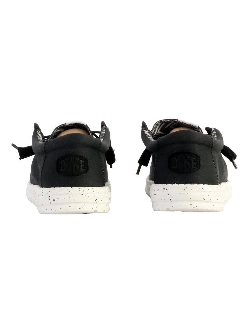 Moccassin à Lacets Hey Dude Wally Stretch Canvas Noir - Kiabi