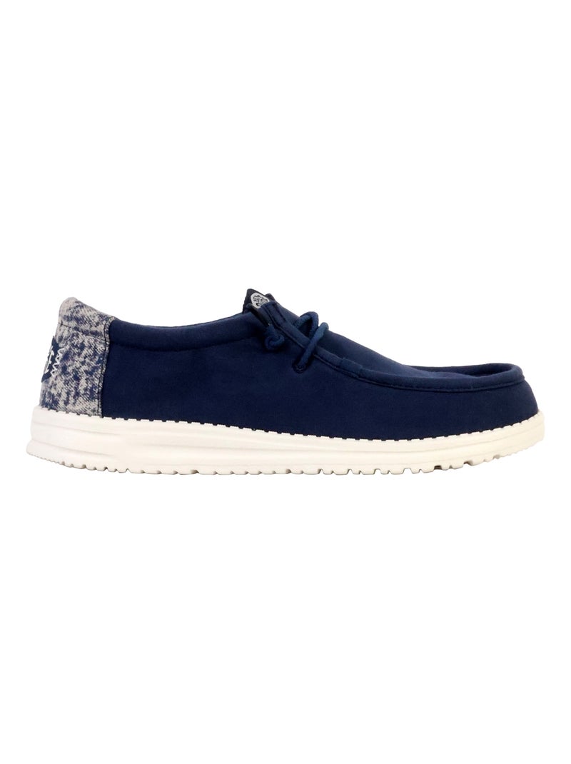 Moccassin à Lacets Hey Dude Wally Surf Wash Bleu - Kiabi