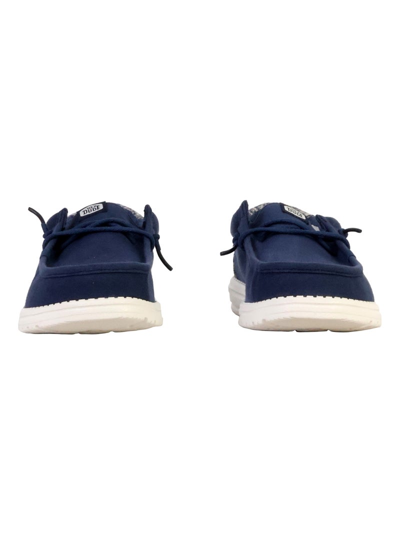 Moccassin à Lacets Hey Dude Wally Surf Wash Bleu - Kiabi