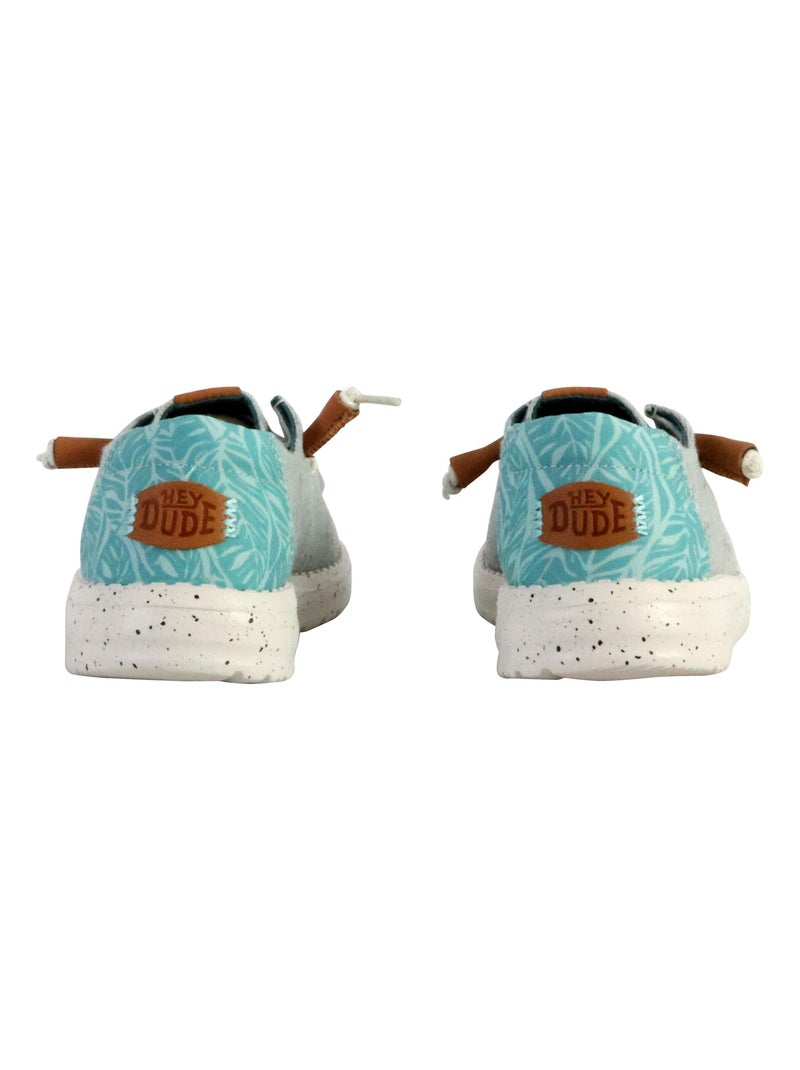 Moccassin à Lacets Hey Dude Wendy Heathered Slub Tropical Bleu - Kiabi