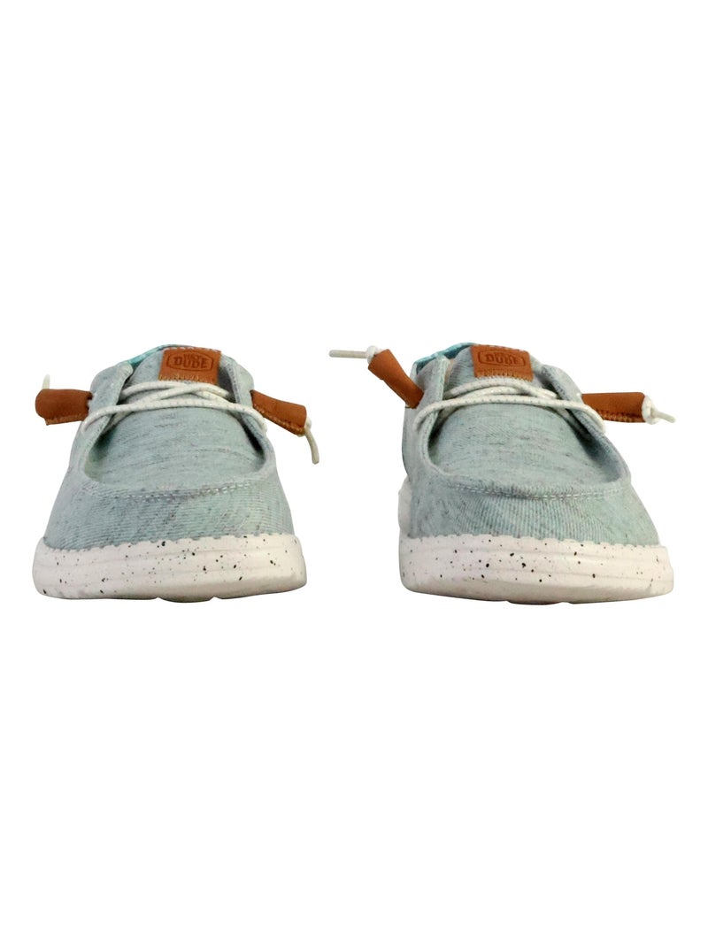Moccassin à Lacets Hey Dude Wendy Heathered Slub Tropical Bleu - Kiabi
