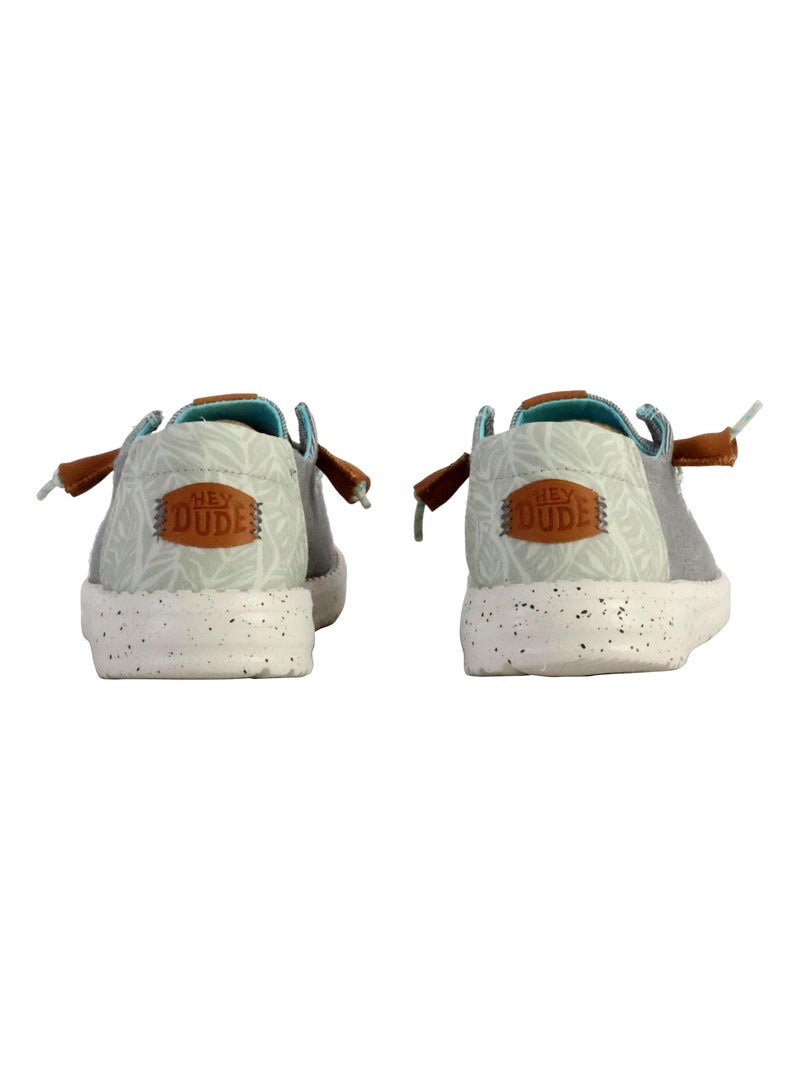 Moccassin à Lacets Hey Dude Wendy Heathered Slub Tropical Gris - Kiabi