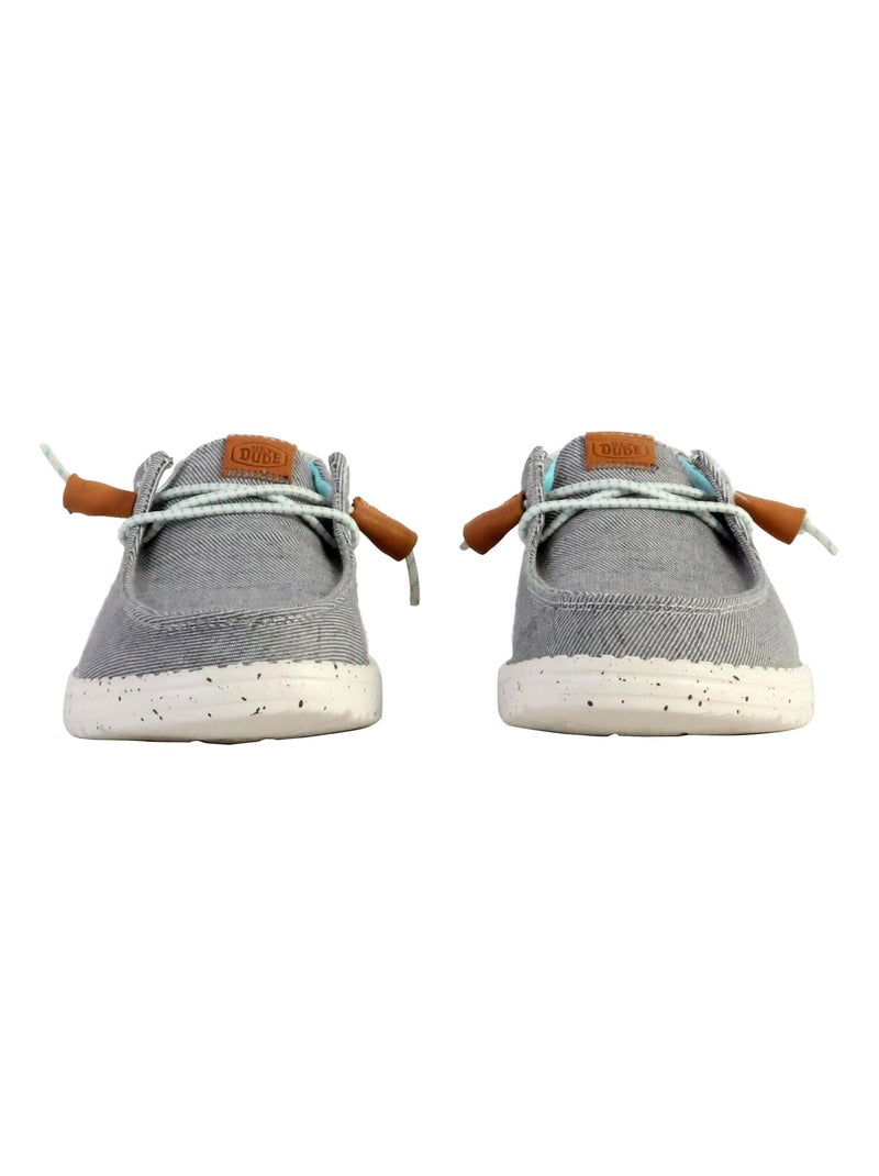 Moccassin à Lacets Hey Dude Wendy Heathered Slub Tropical Gris - Kiabi