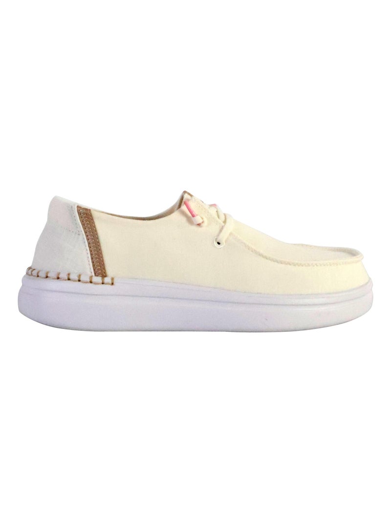 Moccassin à Lacets Hey Dude Wendy Rise Blanc - Kiabi