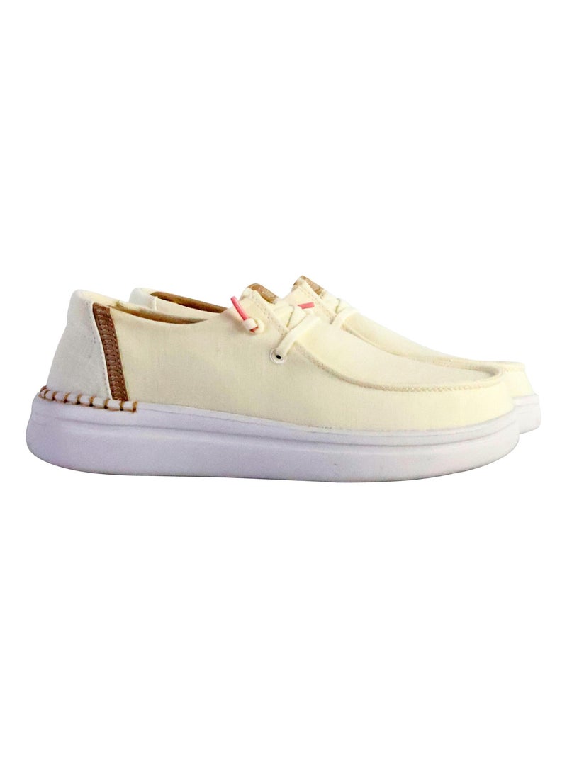 Moccassin à Lacets Hey Dude Wendy Rise Blanc - Kiabi