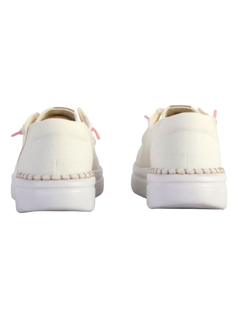 Moccassin à Lacets Hey Dude Wendy Rise Blanc - Kiabi