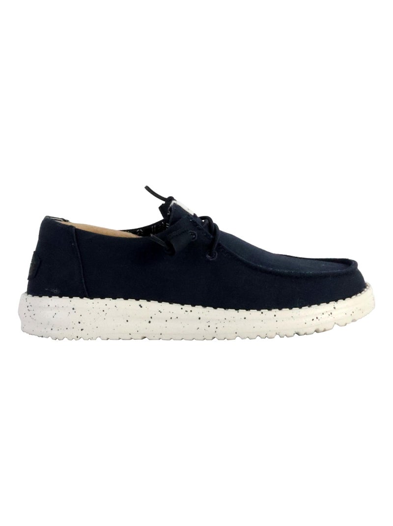 Moccassin à Lacets Hey Dude Wendy Stretch Canvas Bleu - Kiabi