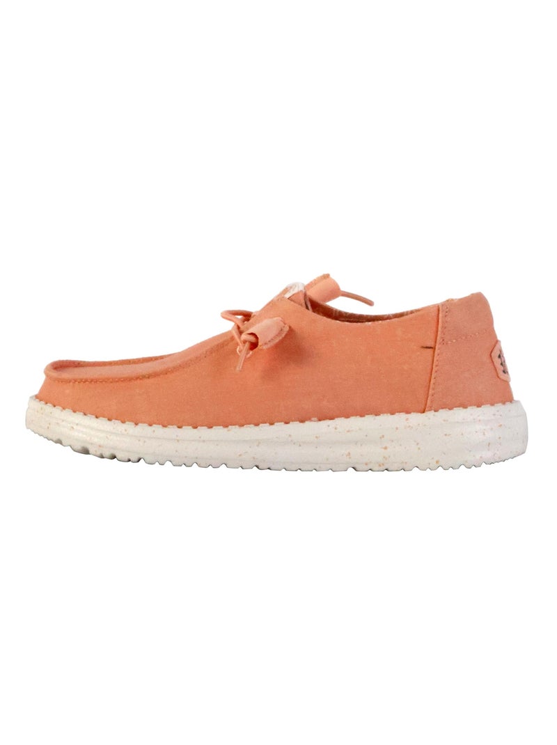 Moccassin à Lacets Hey Dude Wendy Stretch Canvas Orange - Kiabi