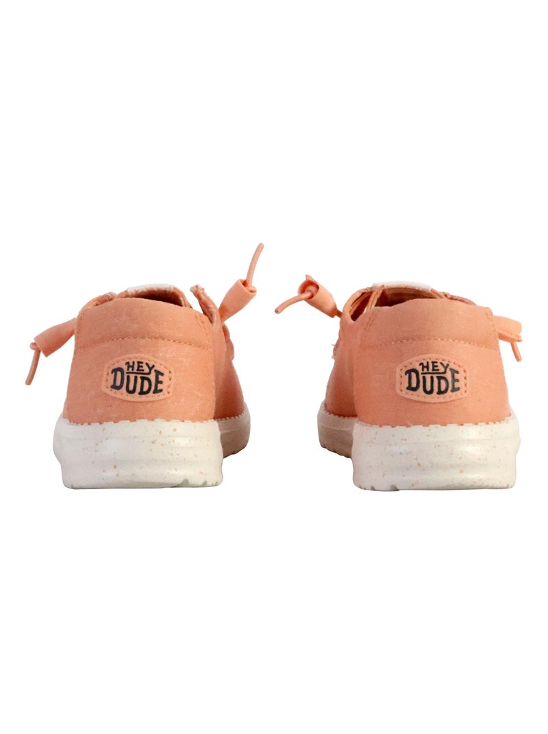 Moccassin à Lacets Hey Dude Wendy Stretch Canvas Orange - Kiabi