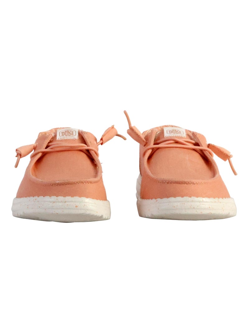 Moccassin à Lacets Hey Dude Wendy Stretch Canvas Orange - Kiabi